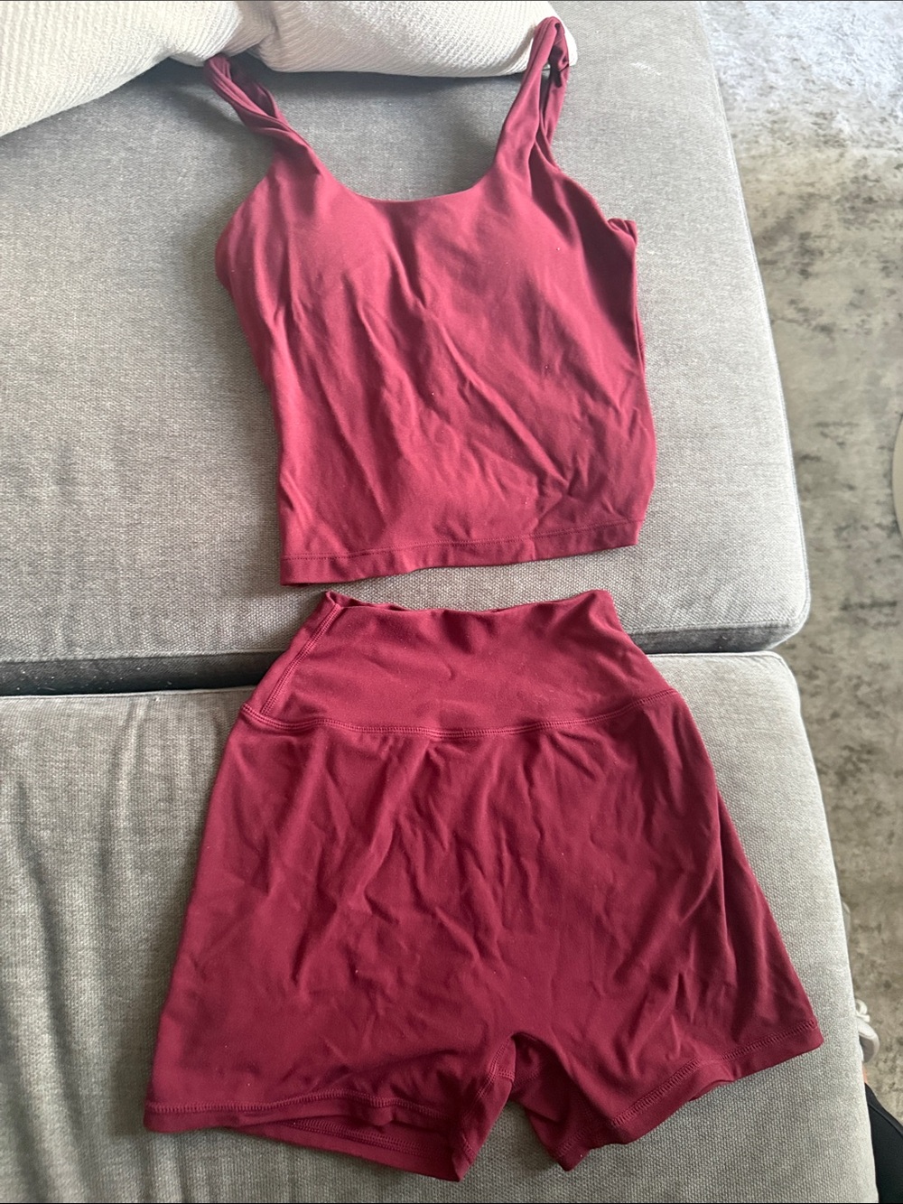 Meshki Burgundy Two-Piece Skort Set